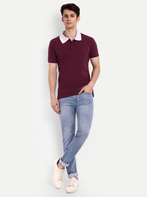 Buy maroon polo t-shirt for men