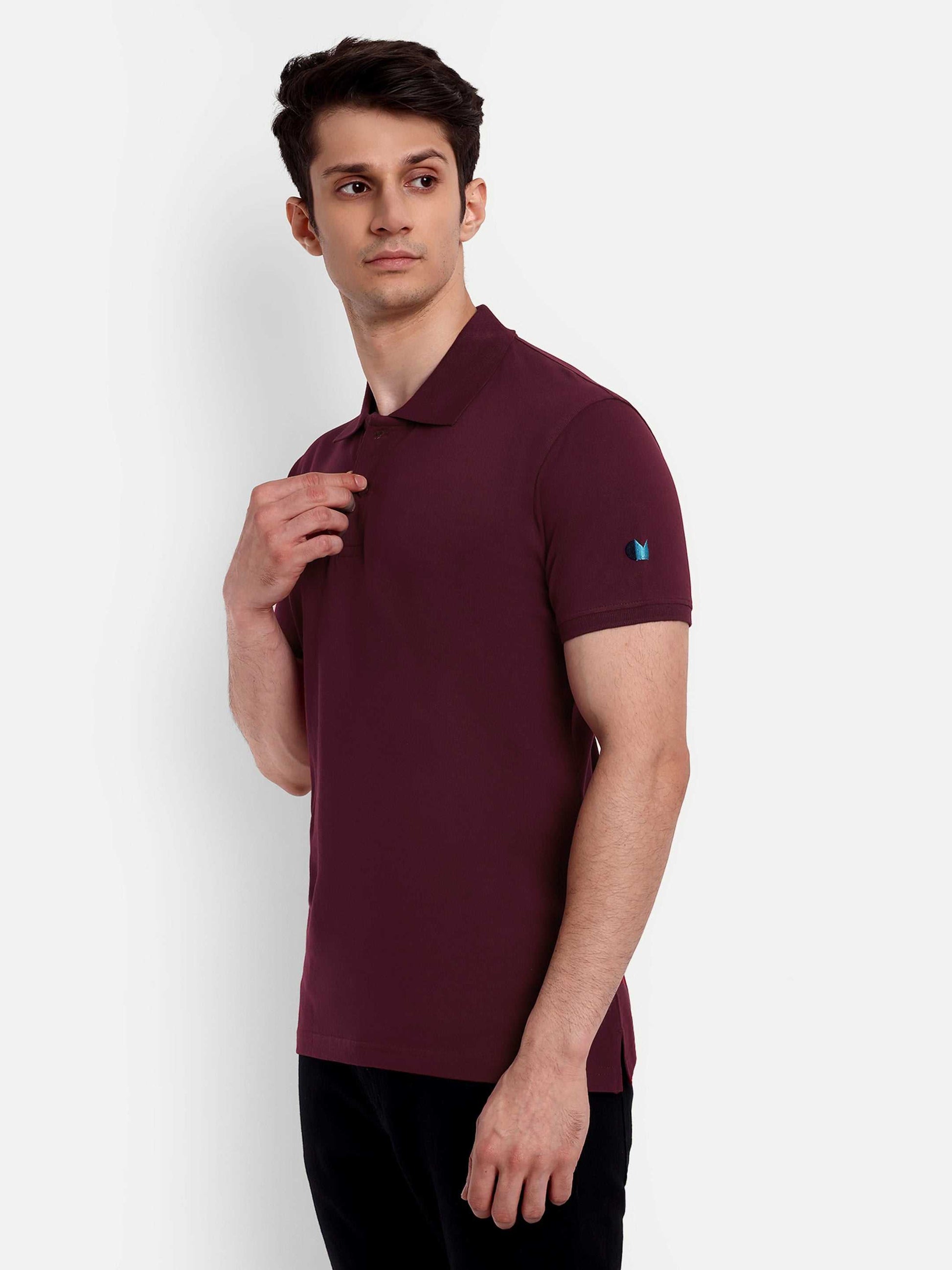 Buy maroon polo t-shirts at best price