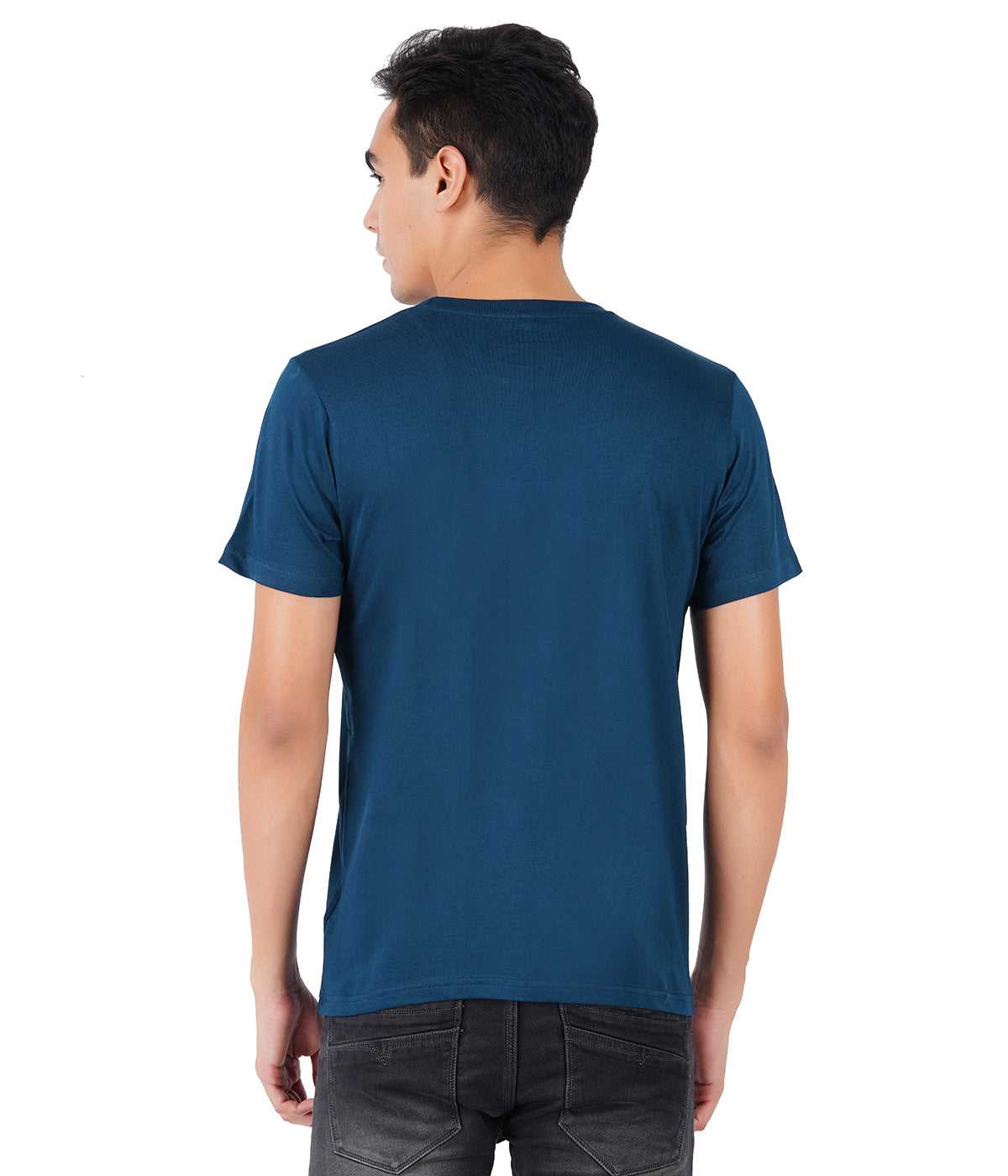 Buy round neck blue t-shirts online