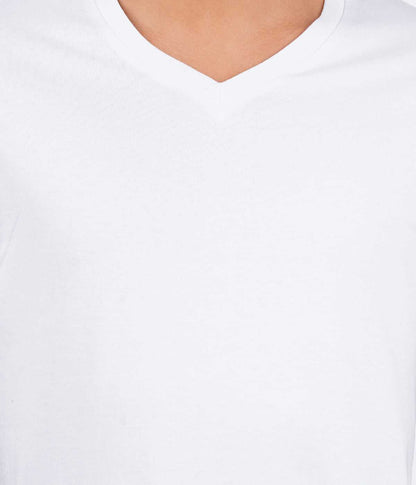 White v-neck t-shirts for men