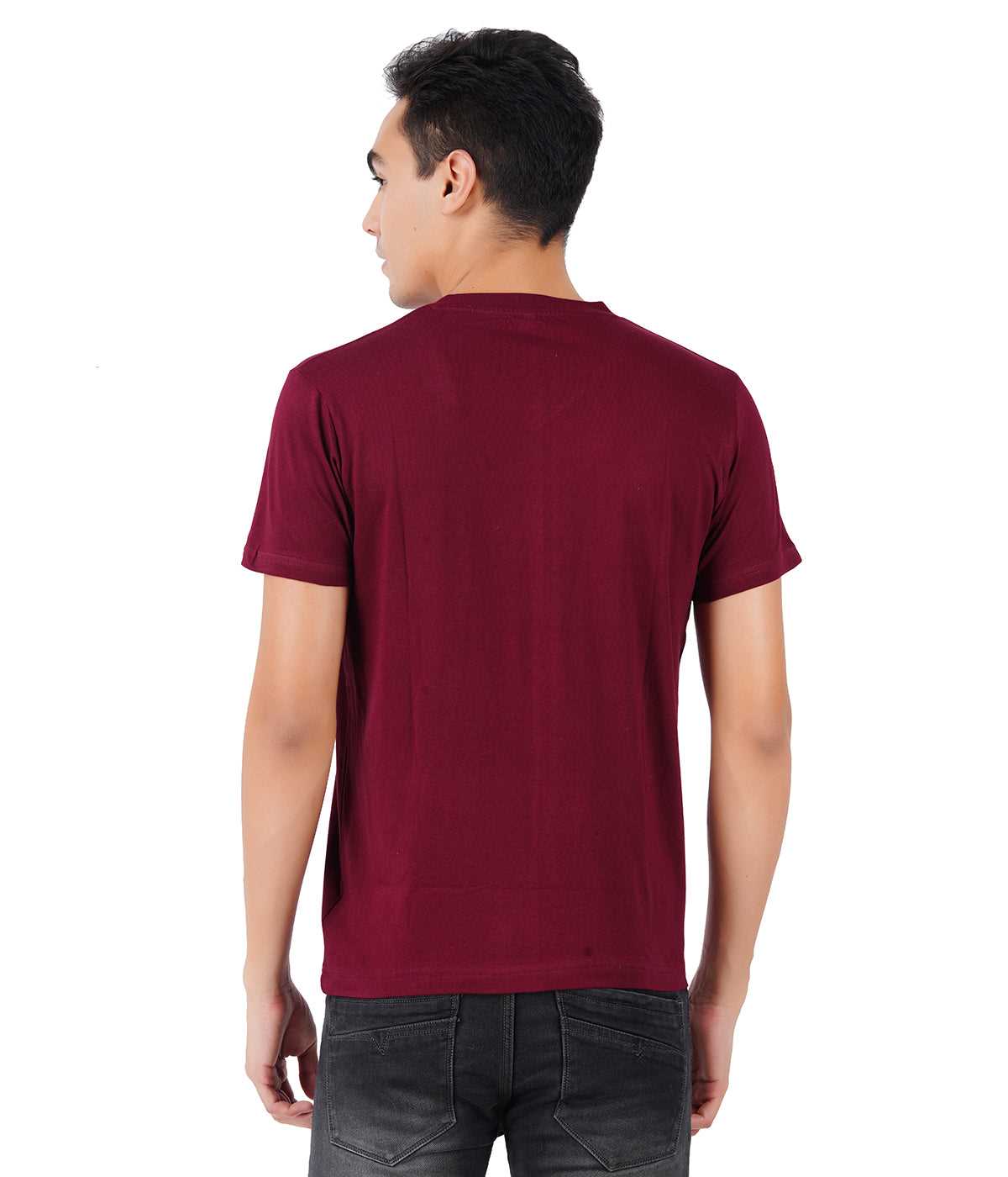 Buy v-neck maroon t-shirt